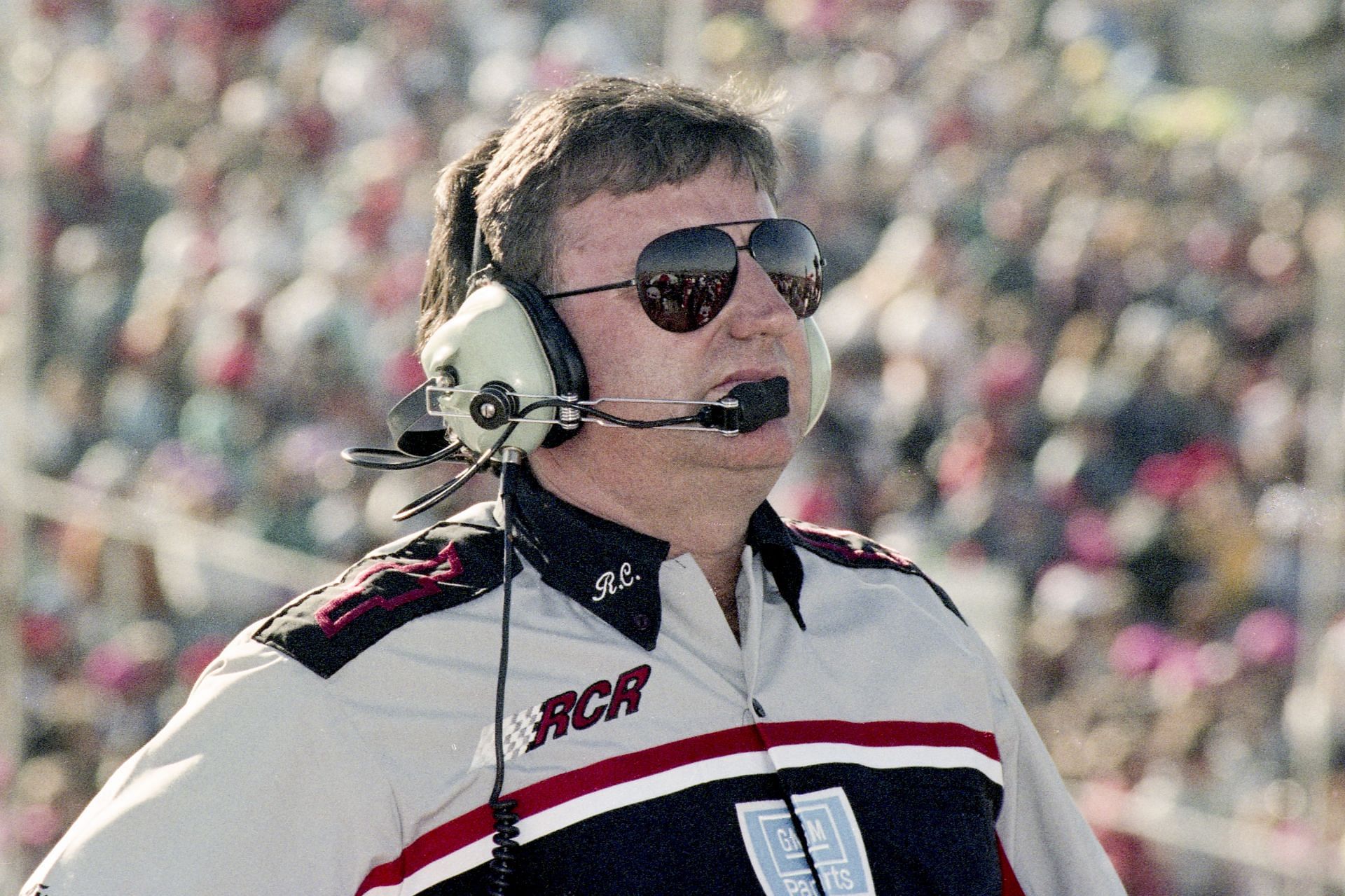 Richard Childress congratulates Dale Earnhardt after his 4th NASCAR Cup win. Source: Getty